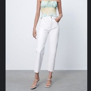 NWT ZARA High Rise Ankle Length Straight Jeans
